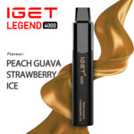 IGET Legend 4000 Puffs - Peach Guava Strawberry Ice
