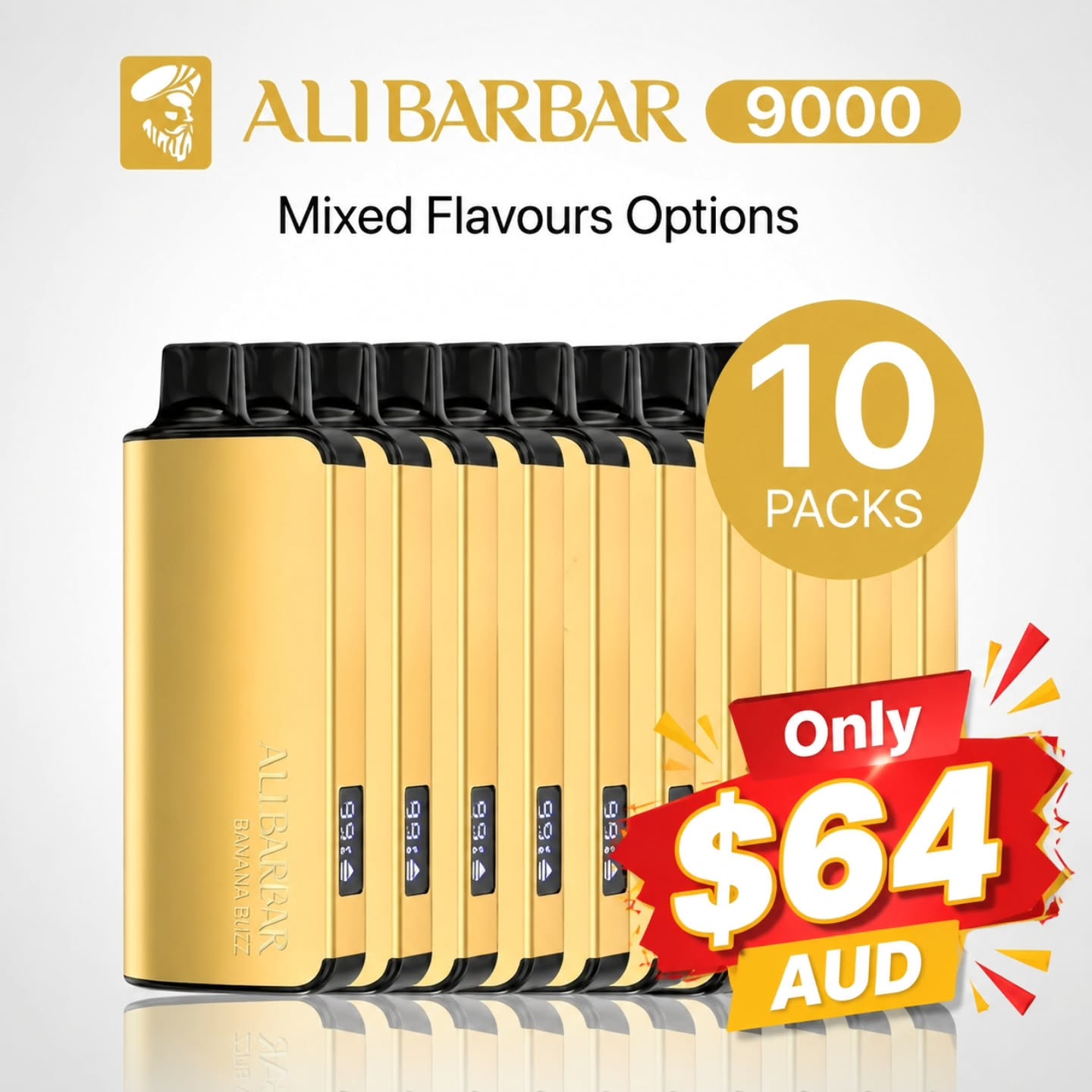 Alibarbar INGOT 9000 puffs – 10 Pcs