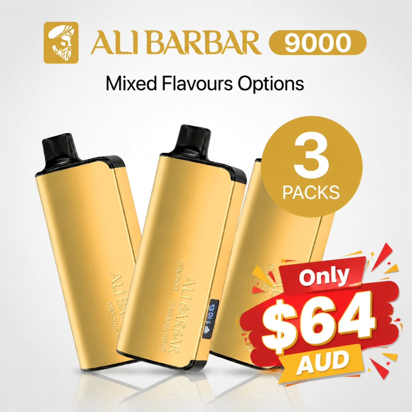 Alibarbar INGOT 9000 puffs 3 Pcs